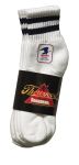  Thorogood Shoes 888-1007 888-1007 3-Pack Mini Crew - White With Postal Blue Stripes