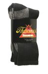  Thorogood Shoes 888-1008 888-1008 3-Pack Mini Crew - Black / Black / Black W/Postal Stripes