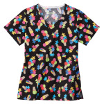 Bio Prints Ladies Overlap V-Neck Top