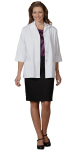  Superior Uniform Group 3421 Ladies White 65/35 FLT Lab Jacket
