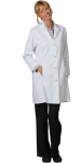  Superior Uniform Group 3422 Ladies White 65/35 FLT Lab Coat