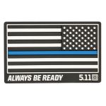 511 Tactical 81297 5.11 Tactical Thin Blue Line Reverse Rubber Patch