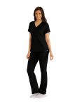  Barco GRST027 3pkt Empire Back Button Top