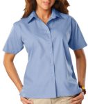  Blue Generation BG6210S Ladies S/S Value Poplin Shirt