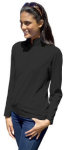  Blue Generation BG6230 Ladies Wicking L/S Solid Zip Pullover