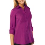  Blue Generation BG6261 Ladies 3/4 Sleeve Poplin Swing Shirt