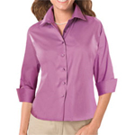  Blue Generation BG6330 Ladies 3/4 Sleeve Fine Line Twill Shirt