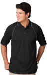 Blue Generation BG7220 Mens Wicking Contrast Piping Polo