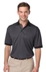  Blue Generation BG7301 Mens Striped Trim Value Wicking Polo