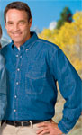  Blue Generation BG8206 Mens L/S 100% Cotton Denim Shirt