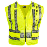 Blauer 343R-P Oralite Zip Front Safety Vest  Police Logo