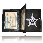 Boston Leather 122 Book Style Badge Case With 2 Id