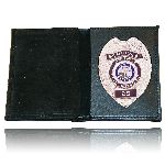  Boston Leather 165-1ID Book Style Wallet w/ Vertical Credit Card Slots & Id Window