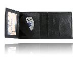  Boston Leather 375 Tri-Fold Badge Wallet w/ Cc Slots