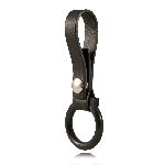 Boston Leather 5451 Baton Ring, Single Snap, 1 1/2" Abs Black