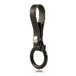 Boston Leather 5451 Baton Ring, Single Snap, 1 1/2" Abs Black