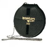  Boston Leather 5889SDX 3" Circle Badge Holder w/ Clip, Chain And Pouch