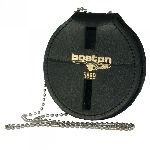 Boston Leather 5889SDX 3" Circle Badge Holder w/ Clip, Chain And Pouch