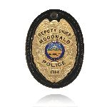 Boston Leather 700 Large Oval Badge Holder w/ Recessed Cutout