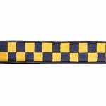 Boston Leather 8154-5 1 1/2" Navy & Gold Nylon Collar (Adjusts 14"-22")