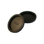  Boston Leather 9026 Deluxe Leather Coaster, 4" Diameter