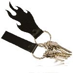  Boston Leather 9106 Zipper Pull - Flame Shaped - Key Fob