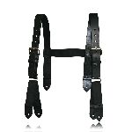 Boston Leather 9178RXL "H" Back Suspenders (Button) (Reflective) (3" Longer)