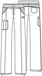 Cherokee Uniforms 1123A Low Rise Straight Leg Drawstring Pant