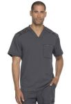 Cherokee Uniforms DK745 Men's Melange Contrast V-Neck Top