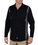  DickiesLL524 Bk/Ch 2tone Dow Shirt