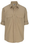 Edwards 1288 Edwards Men's Poplin Roll Up Sleeve Shirt