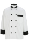 Edwards 3303 Edwards 10 Button Chef Coat With Black Trim