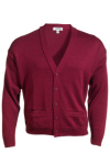 Edwards V-Neck Button Acrylic Cardigan Sweater-2 Pockets