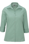 Edwards 5040 Edwards Ladies' Lightweight Open Neck Poplin Blouse - 3/4 Sleeve