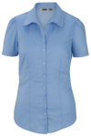  Edwards 5046 Edwards Ladies' Tailored Open Neck Stretch Blouse-Short Sleeve