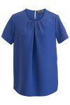 Edwards 5222 Edwards Ladies Jewel Neck Short Sleeve Blouse