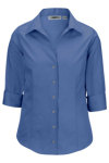  Edwards 5976 Edwards Ladies' Oxford Wrinkle-Free Dress Blouse - 3/4 Sleeve