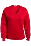  Edwards 7090 Edwards Ladies' V-Neck Cotton Sweater