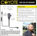  Ear Phone Connection Coyote Coyote Short Tube Lapel Microphone