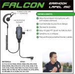 Ear Phone Connection Falcon Falcon Earhook Lapel Microphone
