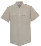 Women's 65/35 Polyester/Rayon Deluxe Tropical Short Sleeve Shirt - Silver Tan