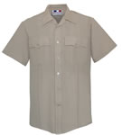 Men's Shirt Short Sleeve, 65/35 Polyester/Rayon Deluxe - Silver Tan CDCR/Sheriff/PublicSafety