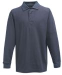  Fechheimer 3020NV Long Sleeve P3 Cotton Polo Pique Navy