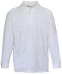  Fechheimer 3020WH Long Sleeve P3 Cotton Polo Pique White
