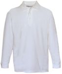 Fechheimer 3020WH Long Sleeve P3 Cotton Polo Pique White