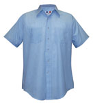 Fechheimer 74A4805 Men's Short Sleeve Transit Light Blue 65P/35C