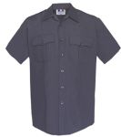 Fechheimer 85R5456 Mens Short Sleeve Police Shirt Midnight Blue 65%P