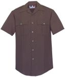 Fechheimer 95R6694 Mens Short Sleeve Police Shirt Dark Brown