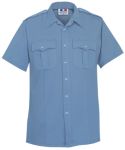  Fechheimer 95R6925 Short Sleeve Shirt Medium Blue 68%Poly/30%Ray/2%Lycra