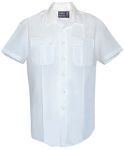 Fechheimer UD12011 WhiteShort Sleeve Female Shirt With Zipper